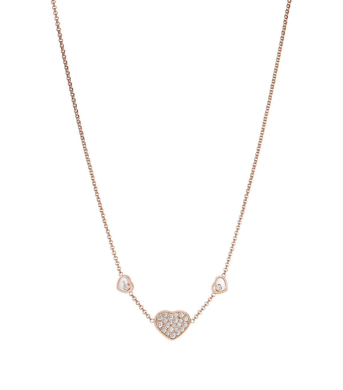 CHOPARD HAPPY HEART NECKLACE 3 MOTIFS DIAMOND