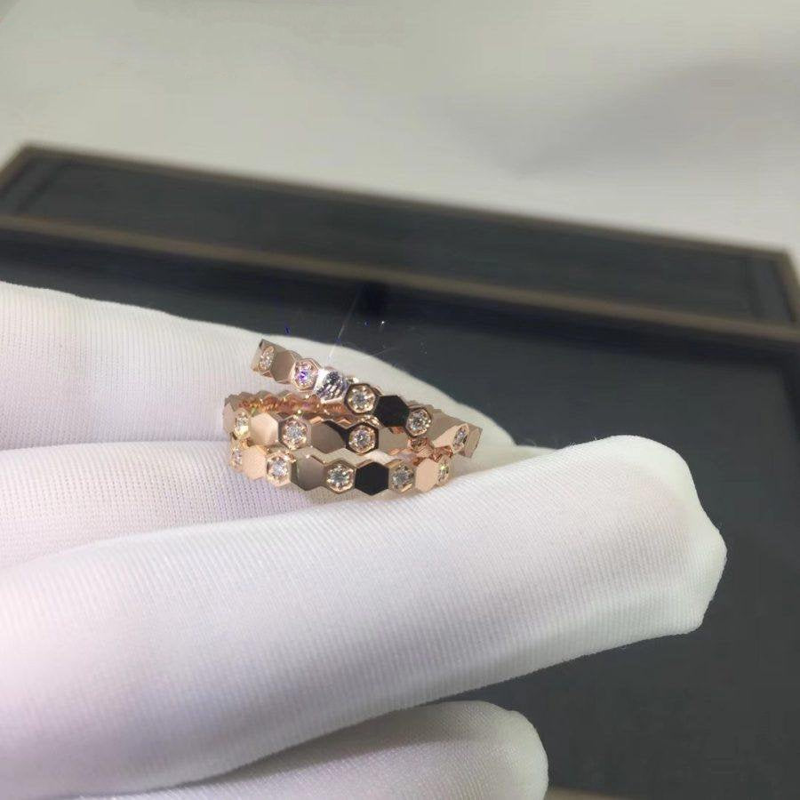 CHAUMET BEE LOVE RING PINK GOLD DIAMOND